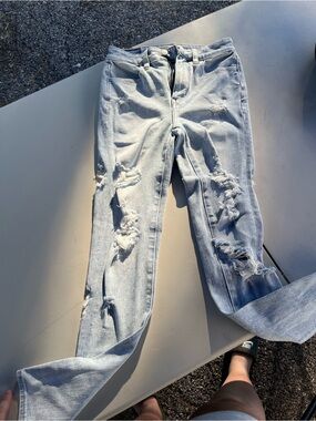 American Eagle Outfitters Light Wash Super High rise Jegging